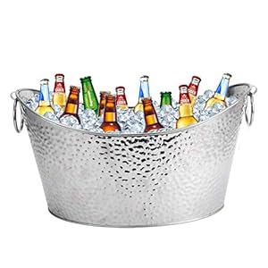 Stainless Steel Beverage Tubs Large Ice Bucket Drink Buckets for Parties Weddings 12L
