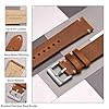 Anbeer Quick Release Leather Watch Bands for Men Women,20mm Top Grain Leather Watch Strap,Light Brown with Silver Buckle #2