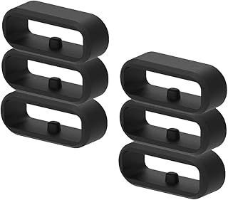 Band Keeper Compatible with Garmin Fenix 7s,Instinct 2s,Venu 2 Plus,Vivomove Sport Fastener Rings,Silicone Watch Band Connector Keeper for Fenix 7s Loop Holder (6PCS-Black)