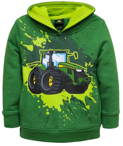 John Deere Green Tractor Splash Hoodie Sweatshirt Sizes 2T 3T 4T