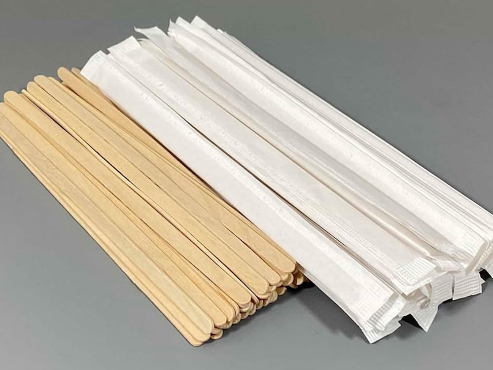Set di pastiglie confezionate singolarmente agitatori per caffè in legno, 11 cm, miscelatori usa e getta, biodegradabili per bevande calde e fredde (2000)
