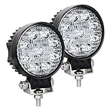 Exzeit Waterproof LED Pods, 54W 3800LMS 60° Flood Offroad Light with CREE Led Chips, Off Road Lights, Led Work Lights for Truck Trator Jeep ATV UTV Golf cart Boat, 12v/24v (3.5 inch)