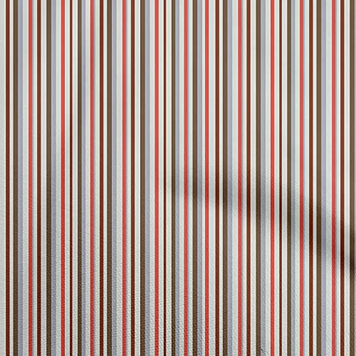 oneOone Viscose Jersey Red Fabric Stripes Dress Material Fabric Print Fabric by The Yard 60 Inch Wide-9O