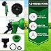 Lahnaokfis 7.5m Gartenschlauch Flexibel, Wasserschlauch Dehnbar Flexibler Schlauch Anschluss mit 7 Funktionen Garten Handbraus für Garten Haustier Autowäsche (Grün)