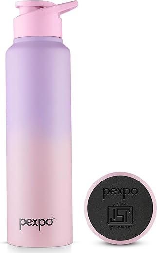 PEXPO Craft Pro 1000 ISI Certified Stainless Steel Water Bottle 950ml Fridge Water Bottle with Sipper Cap | Office | Gym | Travelling | Eco...