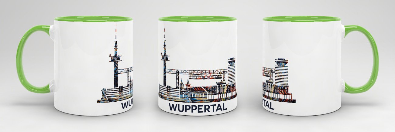 Wuppertal Tasse Mit Skyline – Keramik, Weiß, Spülmaschinenfest, 300–500 Ml, Made In Germany