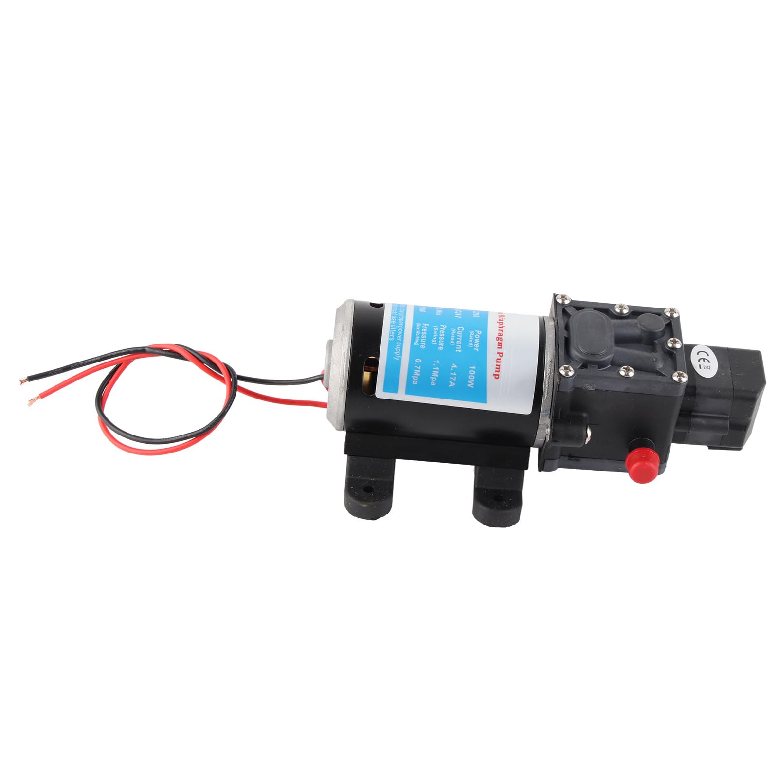 Fabater Pompa Acqua Elettrica Ad Alta Pressione Autoadescante a Membrana 24V 100W con Pressostato Spegnimento Automatico per Attrezzature Industriali Pulizia Veicoli Chimici Spruzzatura da Giardino