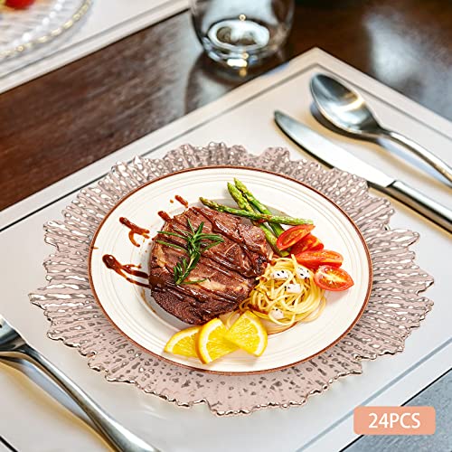 Platos Cargadores de Plástico Redondos 13 Pulgadas 24 Pzs miniatura 4