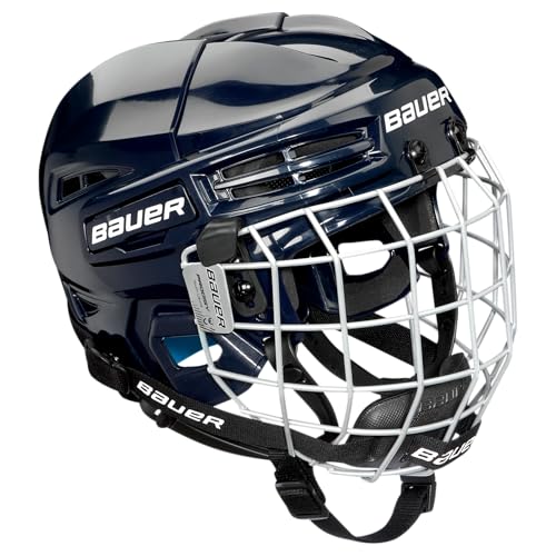 Bauer Prodigy Hockey Helmet Combo with Facemask Cage Youth Size (Navy Blue)