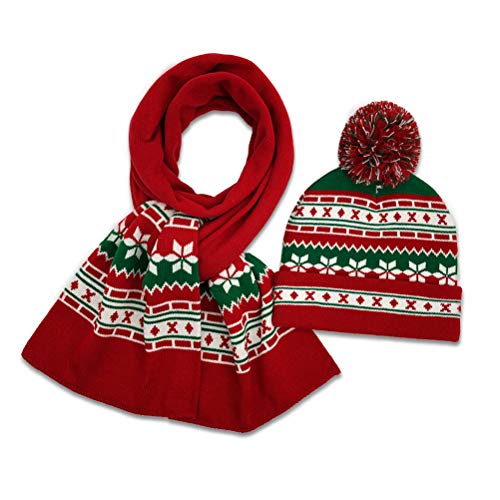 Newooh Gorro y Bufanda Tejidos navideños Navideños navideños Gorro navideño para Ocasiones...
