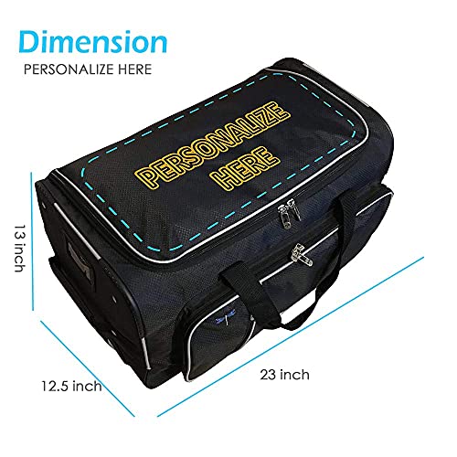 Travolution 23 Inch Dance Garment Rack Duffel-Wheeled,Dream Duffel Travel Carry-On Rolling Bags, Competition Dance Rolling Duffel With Costume Rack Bags, Easy Storage Collapsible Luggage Black/Gray