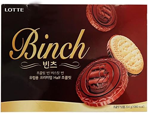 Lotte Binch - Europe Inspired Half Chocolate Half Cracker Premium Biscuits 204g