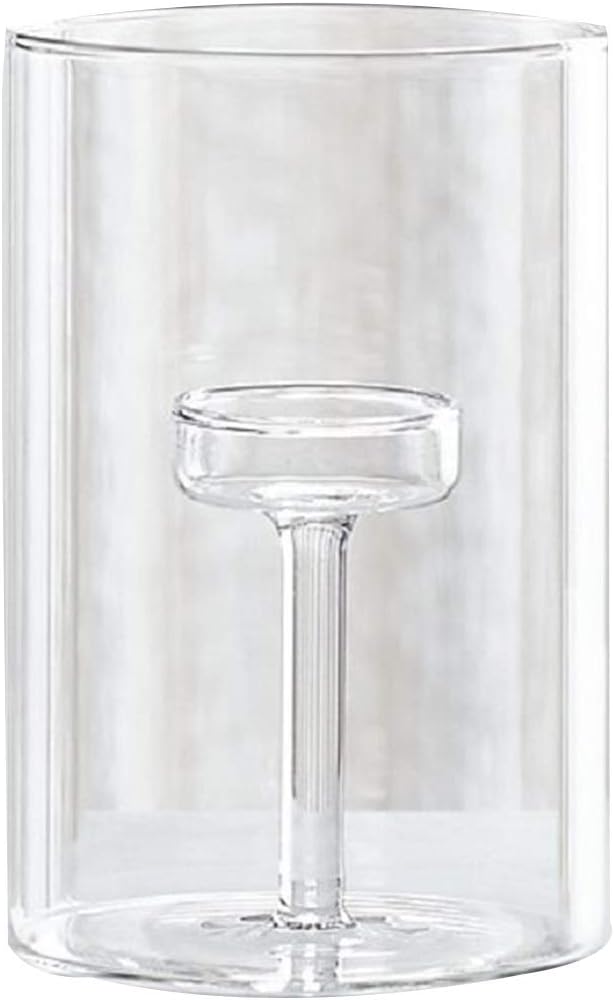 Candelabras Transparent Candle Holder, Heavy Duty Pillar Candlesticks, European Style Romance Candle Cup, Simple Modern Desktop Decoration, for Christmas Wedding Candlelight