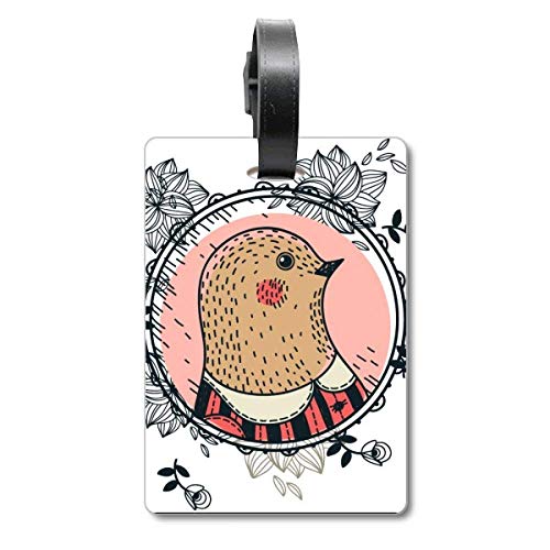 Étiquette pour valise et sac de voyage avec motif pigeon drôle