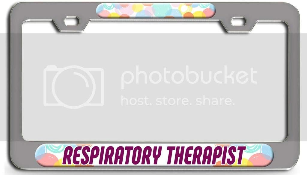 Makoroni - Respiratory Therapist Ch 3D Metal License Plate Frame Auto SUV Truck Tag Holder, #n57