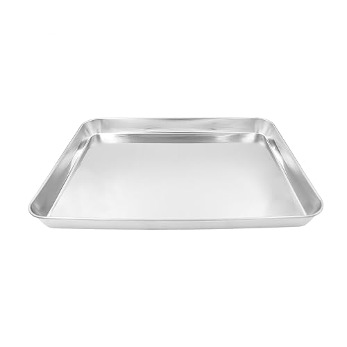 ULIFESTAR - Bandejas quirúrgicas de acero inoxidable 304, bandejas médicas de fondo plano, bandejas profesionales para procedimientos de