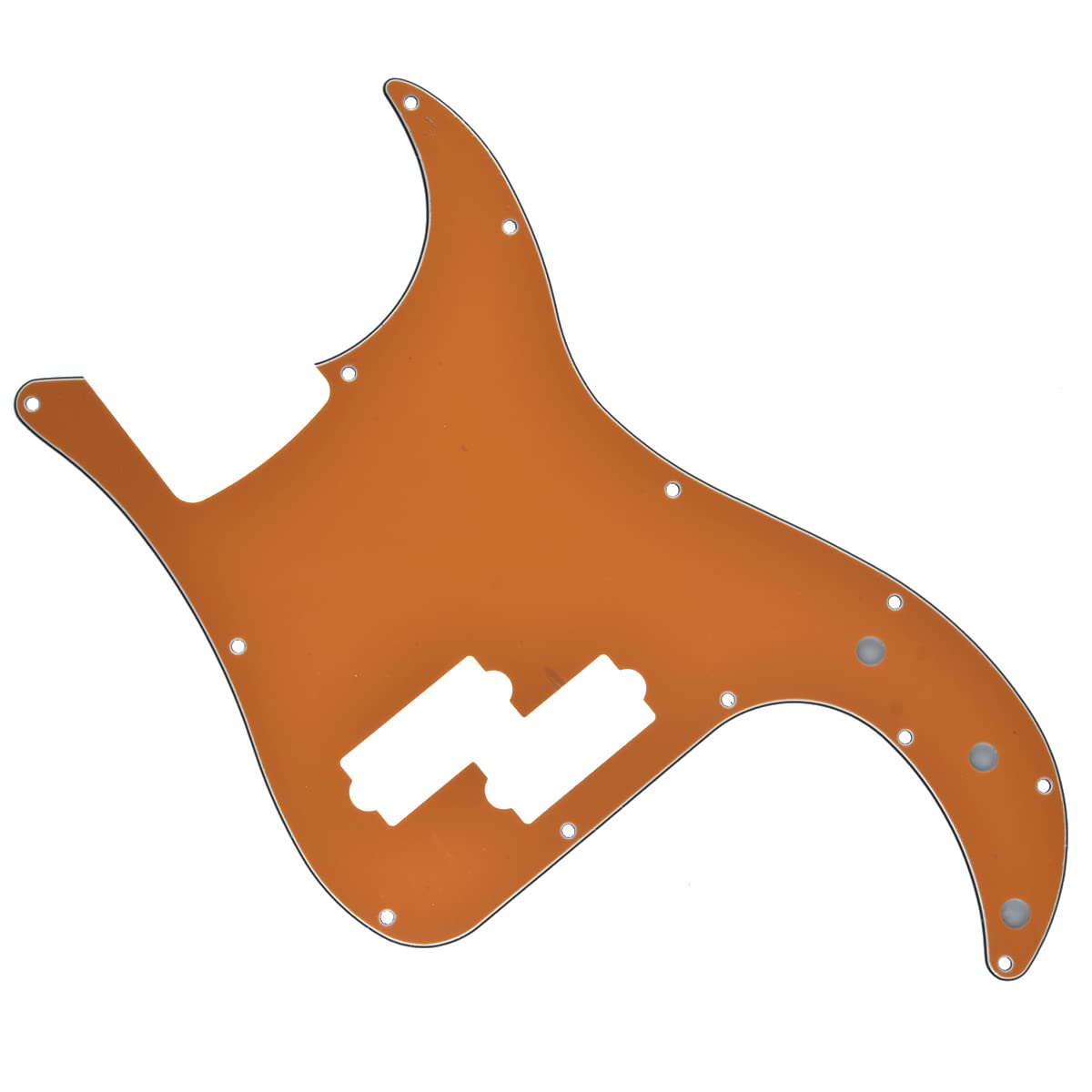 Dopro13 Hole Precision Bass Pickguard PB P Bass Scratch Plate for USA/Mexican FD Precision Bass Orange 3 Ply