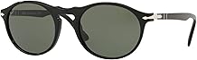 Persol PO3204S Sunglasses 95/31 Black w/ Green Lens 54mm