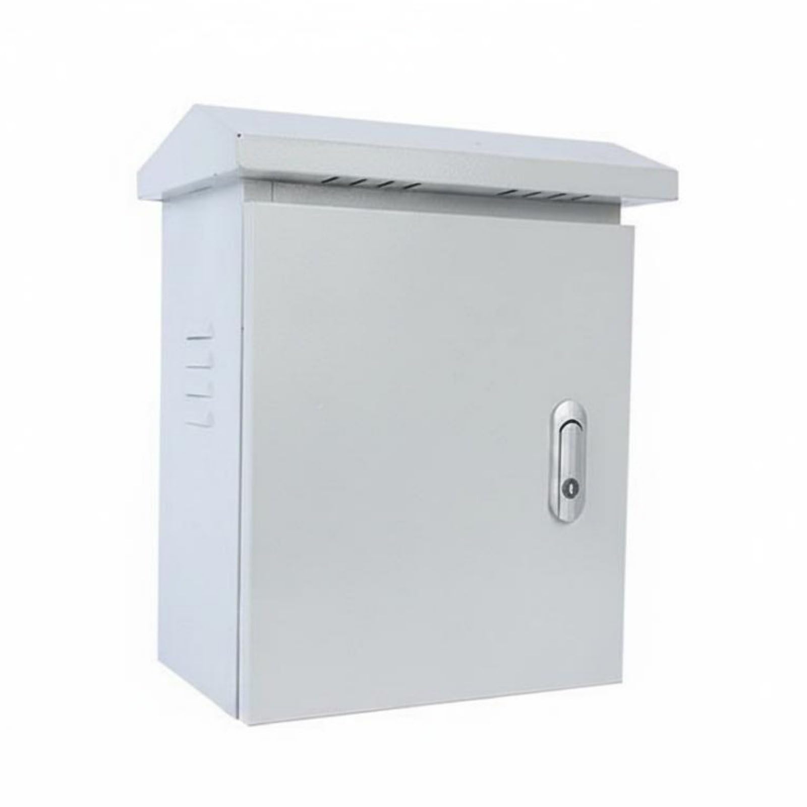 harayaa Custodia Impermeabile Scatola Elettrica Esterna di Distribuzione Cassetta di Derivazione con Chiusura Sigillata E Cappello Parapioggia in Acciaio, 400x300x200mm