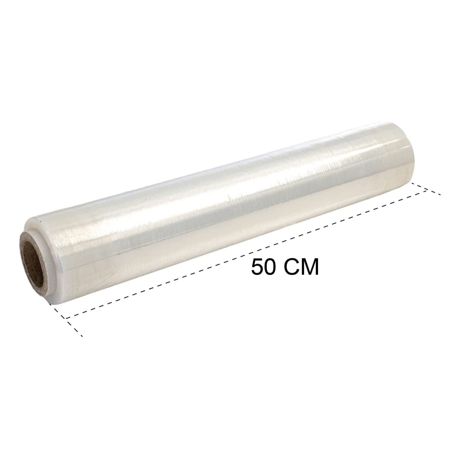 Pellicola Film Estensibile Manuale Trasparente cm 50x 250 mt da 2,4 Kg Cellofan per Imballaggio Spedizioni e Trasloco (6)