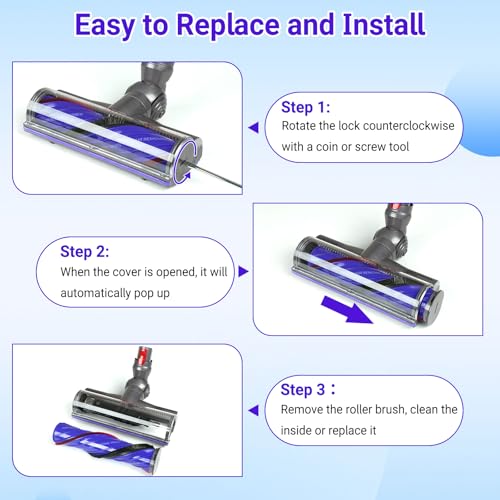 Image of V9 Replacement Head Attachment Compatible with Dyson V9 Motorbar, Digital Slim SV18, V12 Detect Slim Cordless Vacuum Cleaners, V9 Upgrade Anti-Tangle Vacuum Head