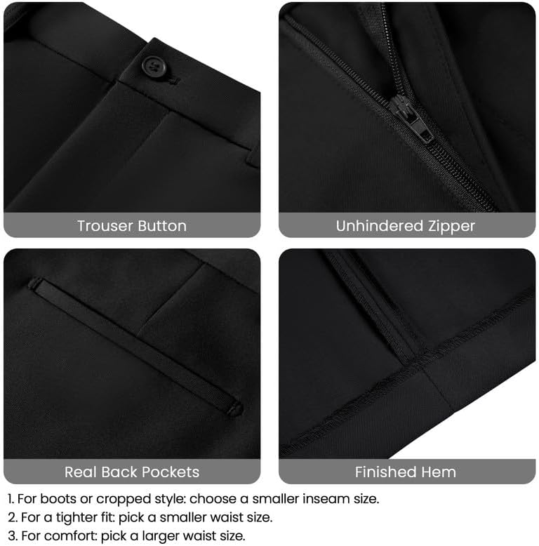 MAGE MALE Men's Skinny Stretch Dress Pants Slim Fit Suit Pants - Image 8