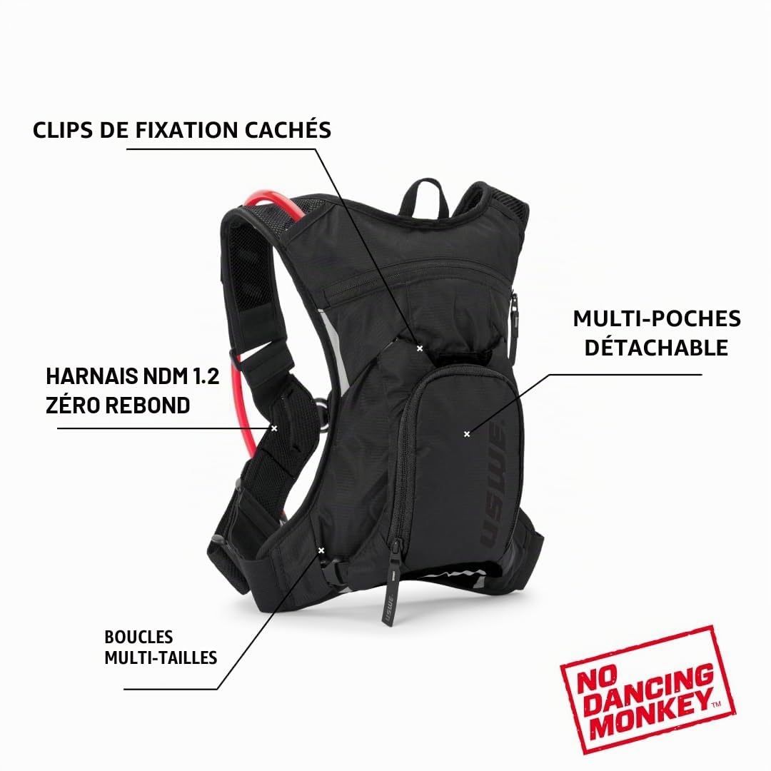 USWE VTT Hydro Sac à Dos d'eau pour vélo, VTT, E-MTB et Gravel Sac à Dos avec Sac d'eau