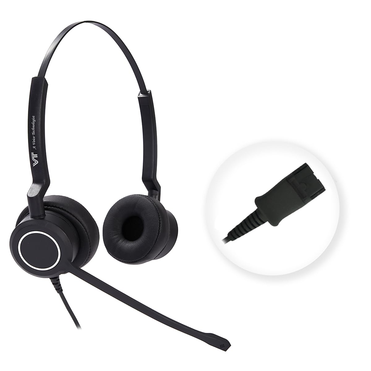 Plantronic-QD zestaw słuchawkowy z mikrofonem – do kabli ze złączem szybkiego odłączania do biura Call Center (Binaural)