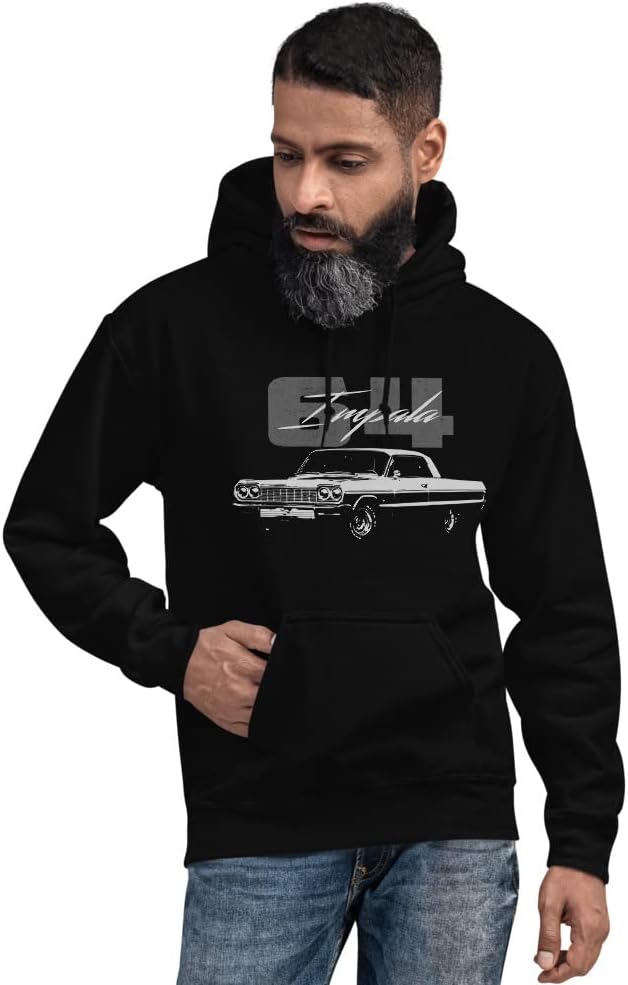 1964 Chevy Impala SS Classic Car Mens Hoodie Black