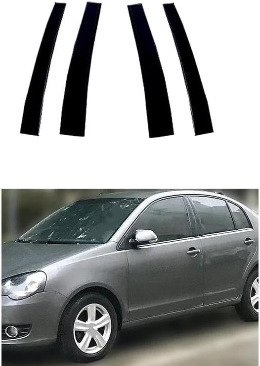 グロスブラック ドア ウィンドウ ピラー ポスト トリム モールディング カバー に適合する VW に適合する ポロ Mk4 (9N