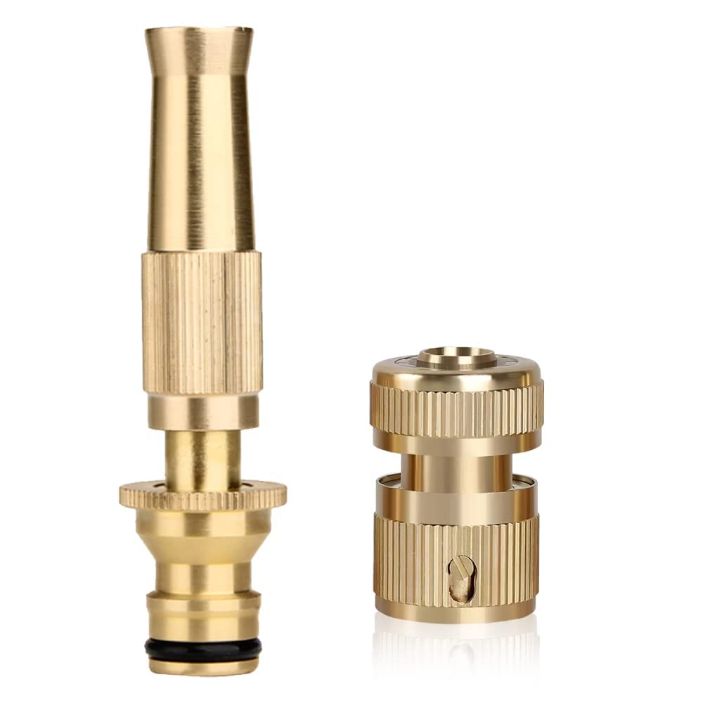 Jippco Brass Water Spray Gun, Car Wash Nozzle, High Pressure Nozzle Spray Water Gun, Water Jet Hose Nozzles, Suitable for 1/2" Inch Hosepipe (Inner Diameter 13mm Outer Diameter 16mm) (B09ZVFTB5B) Amazon Price History, Amazon Price Tracker