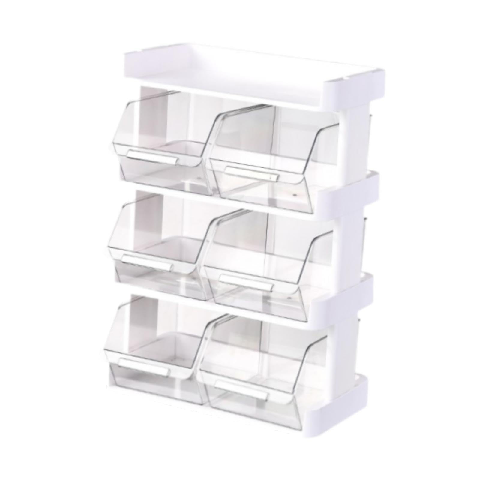 Boîte de rangement pour thé avec séparateurs, organisateur de sachets thé pour bureau, armoire chambre, 4 niveaux