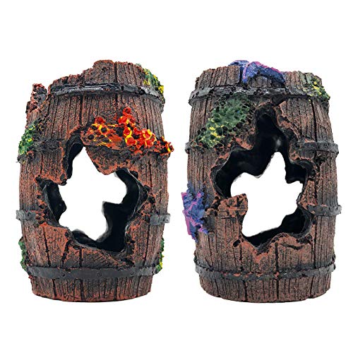 image for GSD Star-Fish Broken Barrel Decor Resin Betta Tank Accessories Ornamen