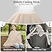 Basumee Nursing Cover for Breastfeeding Full Privacy Soft Breathable Mesh Breastfeeding Cover Multi-Use Breast Feeding Covers for Women Moms Baby Feeding Privacy Nursing Covers, Oatmeal