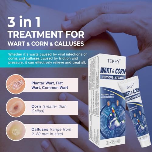 Image of TEKEY Fast-Acting Wart Remover Freeze Off : Salicylic Acid Wart Remover for Men Women - Wart Removal for Plantar Wart, Genital Wart, H Warts, Common Wart, Flat Wart, Corn, Callus -G-T03