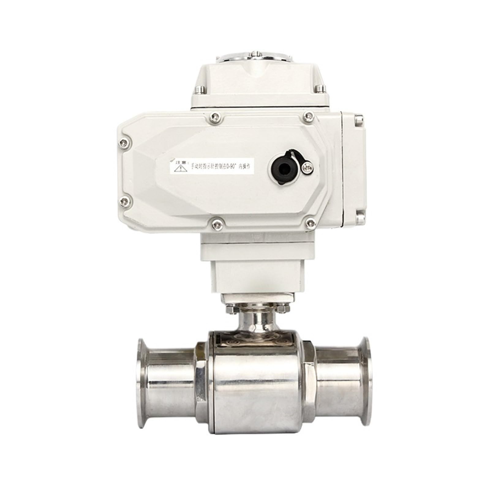 Vanne à bille motorisée Tri-Clamp 25mm pour réseau sanitaire et tuyauterie industrielle 24V