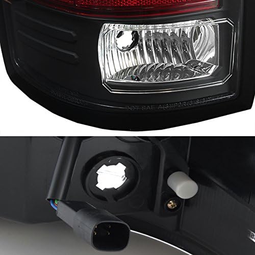 AKKON - For [L-Shape LED Light Tube] 16-18 GMC Sierra 1500 Black Bezel Tail Lights Brake Lamp Assembly Pair