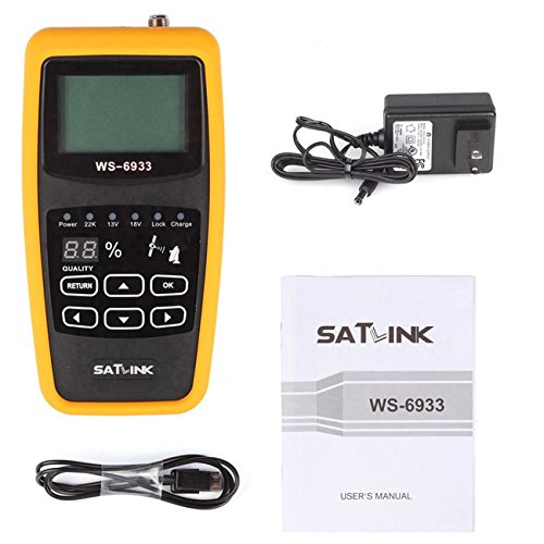 Satlink Ws-6933 Dvb-S2 Fta C&Ku Band Digital Satellite Finder Meter #TOP6