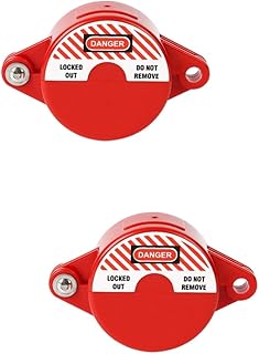 Mobestech 2pcs Water Valve Lockout Device Gate Valve Lockout Lockout Device Safety Padlock Gate Valve Lock Valve Locking Device Outlet Lock Water Spigot Abs Outdoor Propane Tank