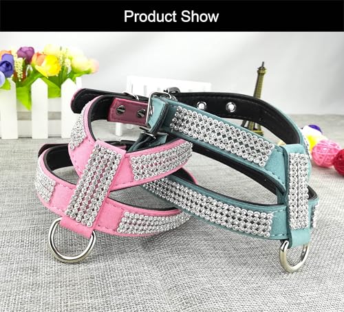 Newtensina Mode Hundegeschirr mit Diamantes Nettes Mädchen Bling Kleiner Hundegeschirr