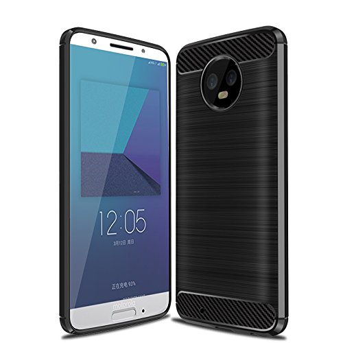 Cruzerlite Funda para Moto G6, Carbon Fiber Shock Absorption Slim Cover para Moto G6/ para Motorola G6 (Black)