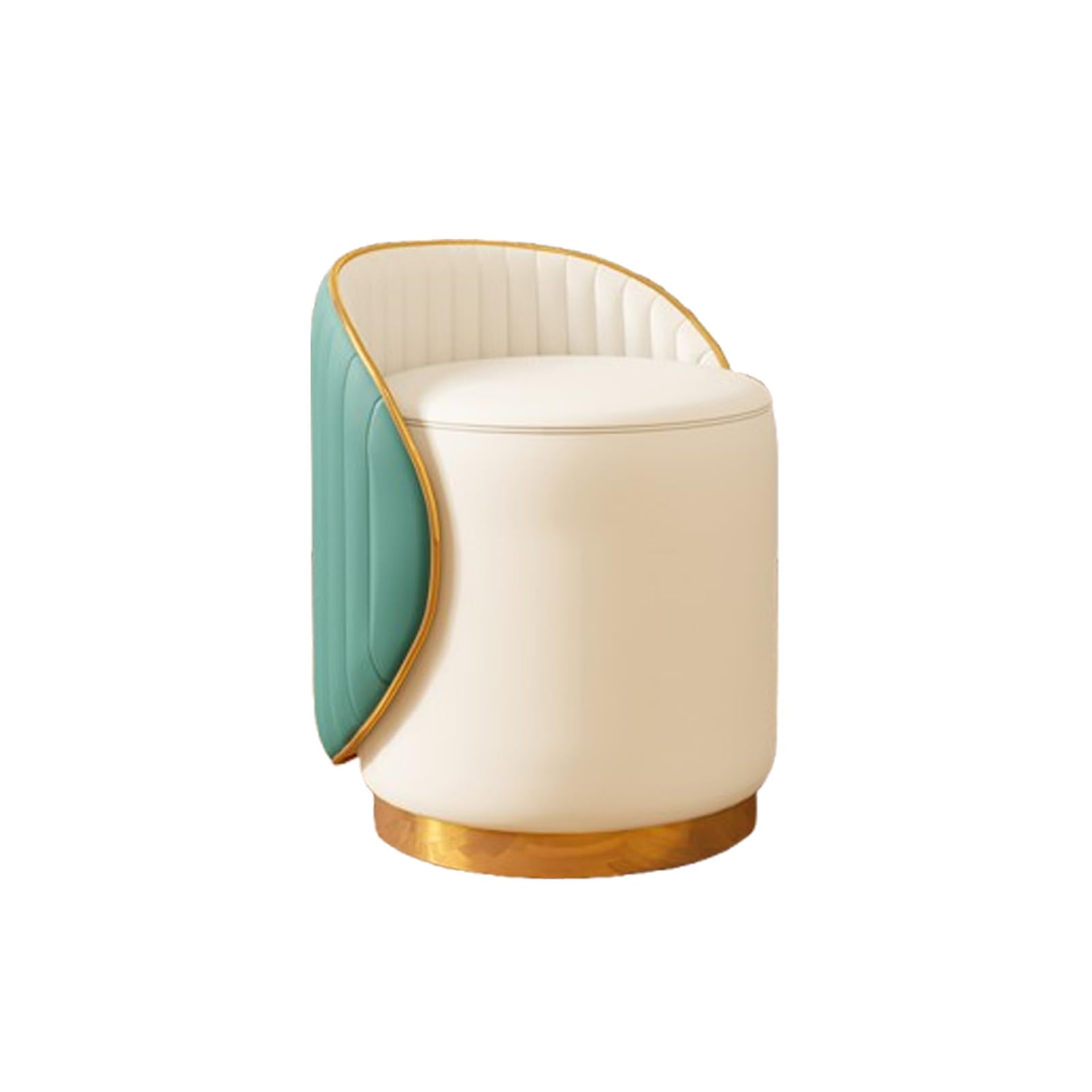 Tabouret pivotant 360 fauteuil ottoman en cuir avec dossier confortable