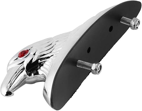 Miniatura 6 de KIMISS Adorno de cabeza de águila para motocicleta, adorno universal de cabeza de águila, estatua de guardabarros delantero de motocicleta con