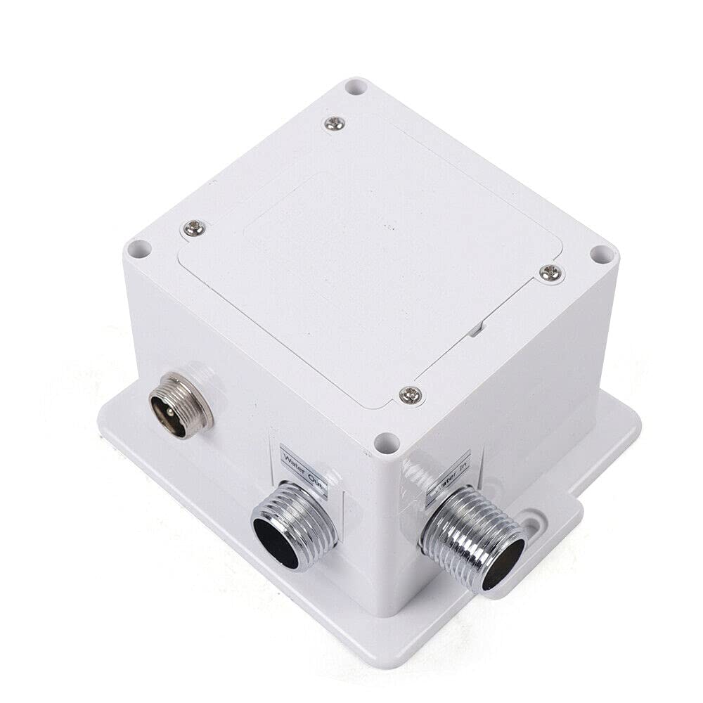 20cm Infrarot Sensor Wasserhahn Bad Chrom Automatik Waschtischarmatur Sensible Smart Touch Control Bad Kaltwasser Waschtischarmaturen Geeignet für Bad, WC, Küche