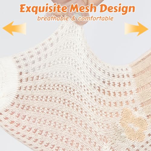 5 Pairs Toddler Baby Girl Boy Infant Socks, Summer Cute Soft Cotton Thin Mesh Crew Socks, 0~5T4