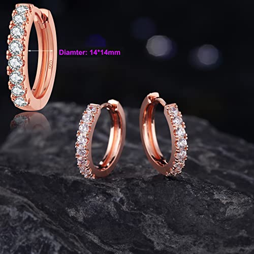 Oliyotz Orecchini a Cerchio per Donna in Argento