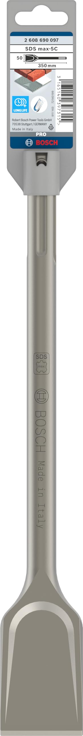 Bosch Accessories 2608690097 Burin plat SDS-max 350 x 50 mm Gris