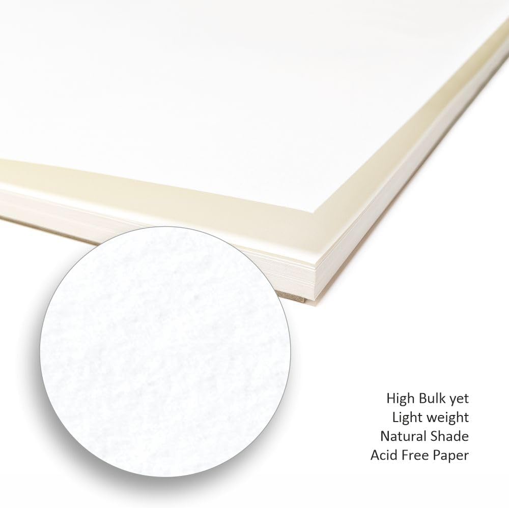 Generic Anupam Artist Spiral Drawing Book A4 (30cm x 21cm) Size - 50 Sheets - 100 Pages 130 GSM Paper Landscape Opening by fine Creations., White (DB-164)