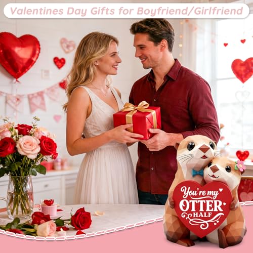 Gifts for Women Her Girlfriend Wife Husband BF Men Him Otter Figurines - Image 4