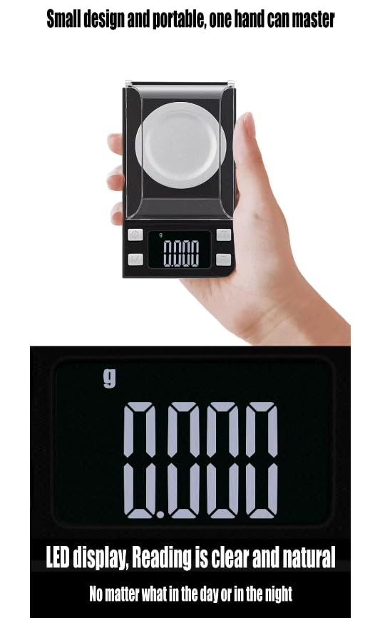 Báscula digital de cocina de alta precisión de 100 g, 0,001 g, báscula de peso de oro